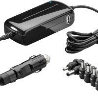 Захранващ адаптор зарядно за лаптоп автомобил самолет 4 А и USB изход 1 A , снимка 2 - Кабели и адаптери - 43820912