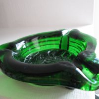 зелен стъклен пепелник, снимка 7 - Други - 40204269