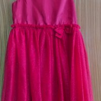 122 H&M празнична рокля, червена рокля, снимка 1 - Детски рокли и поли - 35435433