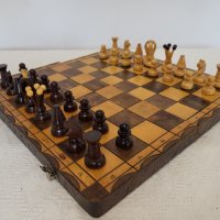 #8 Дървен шах ,среден размер шах ,Сгъваем шах , снимка 1 - Шах и табла - 43099610