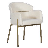 Кресло трапезен стол/бар стол кресло цвят бежев/крем-дамаска и крака в злато с доставка до 2 дни, снимка 4 - Столове - 40587256