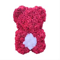 Мече от рози със сърце в кутия, снимка 3 - Романтични подаръци - 43819980