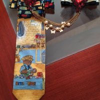 Уникална вратовръзка,брошка, снимка 1 - Колиета, медальони, синджири - 26979698