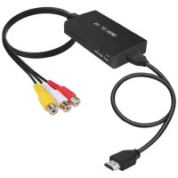 RCA към HDMI конвертор,AV към HDMI адаптер,1080P CVBS видео аудио адаптер,PS3/Xbox/VHS/VCR/Blue-Ray , снимка 3 - Стойки, 3D очила, аксесоари - 42946982