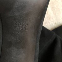 Дамски ботуши Zara естествен велур, снимка 6 - Дамски ботуши - 27434671