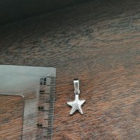 Сребърна висулка морска звезда, снимка 1 - Колиета, медальони, синджири - 32334218