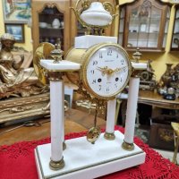 Красив антикварен френски каминен часовник , снимка 6 - Антикварни и старинни предмети - 43272311