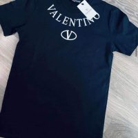 Черна мъжка тениска  Valentino код DS45, снимка 1 - Тениски - 31522733