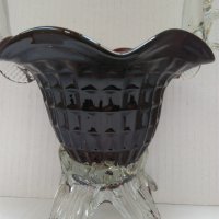 Красива кошничка/бонбониера - масивно релефно стъкло, снимка 4 - Декорация за дома - 26467136