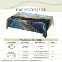 Декоративна покривка за маса със син мрамор със златни ивици, 3размера, снимка 6 - Покривки за маси - 43882148