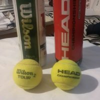 Маркови тенис топки HEAD. Wilson комплект по 3 бр. за 7лв., снимка 3 - Тенис - 27344289