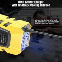 Зарядно за акумулатор 12V 6А JFIND Smart импулсно, снимка 4 - Аксесоари и консумативи - 39385852