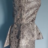 Сребриста рокля за повод с корсет "Bik Bok" , снимка 4 - Рокли - 43211405