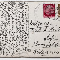 Стара черно-бяла картичка Гослар 1935, снимка 2 - Филателия - 44125102