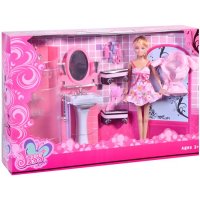 Кукла Барби, плюс обзаведена баня, снимка 1 - Кукли - 32553082