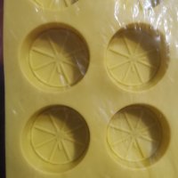 8 резена резен портокал лимон силиконов молд форма шоколад фондан гипс сапун, снимка 1 - Форми - 38323428