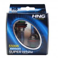 Крушки H8 HNG Xenon Халогенни с Ксенон ефект 5500K 12V, снимка 1 - Аксесоари и консумативи - 32930836