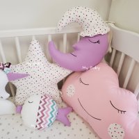 Възглавнички розово и лилаво за бебе, снимка 4 - Спално бельо и завивки - 27998032