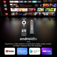 DQ06 TV Stick 4K, Android TV, IPTV, SlimBoxTv, Тв Стик, HDR10+, WiFi 6, Smart TV, снимка 1 - Приемници и антени - 43492372