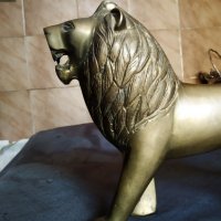 бронзова статуетка-лъв, снимка 2 - Антикварни и старинни предмети - 26547345
