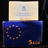 Сребърна монета 5 ECU Испания, снимка 1 - Нумизматика и бонистика - 39608608