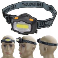 LED фенер с челник за глава, снимка 1 - Къмпинг осветление - 43101458