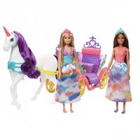 Barbie Dreamtopia Sweetville Конска карета и 2 кукли принцеси, снимка 5 - Кукли - 35192091