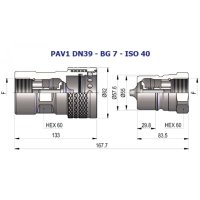 Хидравлична бърза връзка серия PAV1, снимка 8 - Други машини и части - 40344262
