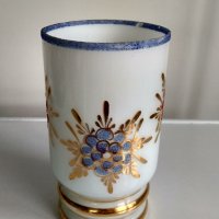 Цветна ваза с позлата от Соца, снимка 3 - Вази - 33073098
