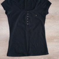 Черни блузки р-р 36, снимка 4 - Тениски - 40603737