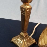 Изящна нощна лампа от бронз-височина 37 см, снимка 4 - Антикварни и старинни предмети - 32498725
