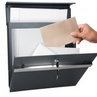 Пощенска кутия от праховобоядисана стомана с отделение за вестници, снимка 4 - Други - 39433305