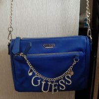 Оригинална чанта на GUESS синя, снимка 7 - Чанти - 37894340
