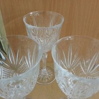  кристални чаши , снимка 7 - Антикварни и старинни предмети - 26225611