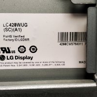 LG 42LD420 със счупена матрица ,3PAGC10011B-R ,EAX63329201(3) ,YW08K91502A ,LC420WUG (SC)(A1), снимка 6 - Части и Платки - 26917590