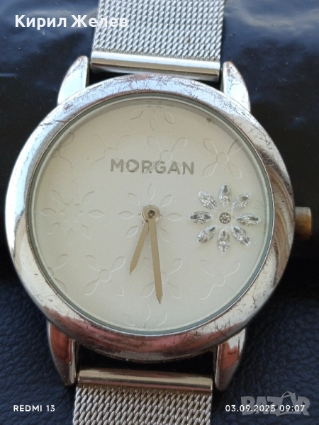 Красив стилен дизайн дамски часовник MORGAN с кристали 31865, снимка 1
