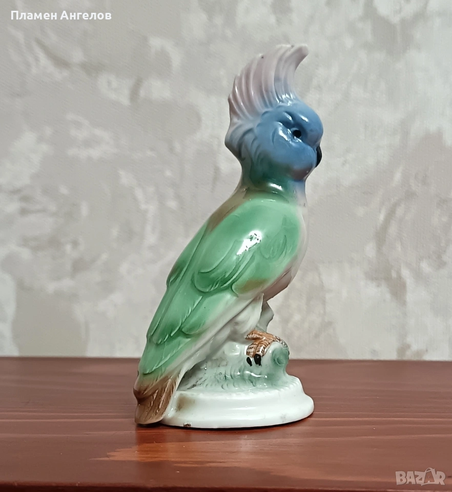 Порцеланова фигурка на папагал Какаду на Karl Ens Германия , снимка 1
