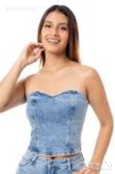 Дънково бюстие H&M, снимка 1