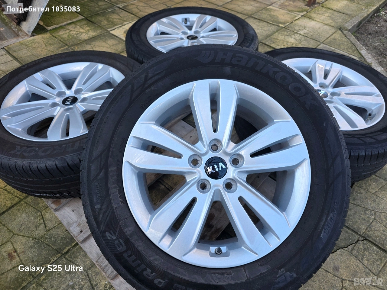Лети джанти 17ки 5х114.3 Kia + летни гуми 225/60/17 Hankook, снимка 1