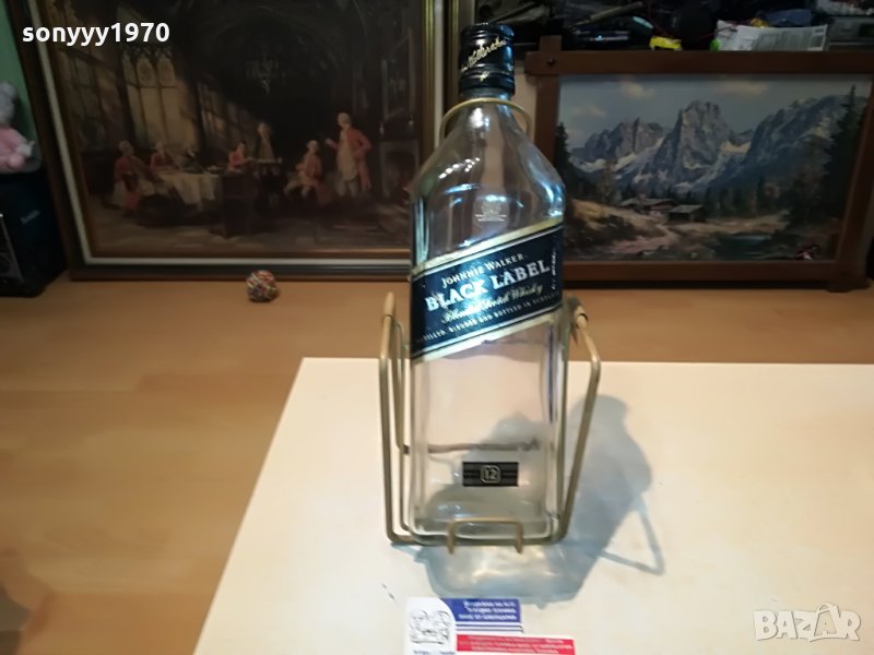 johney walker-black BIG 3l празно шише с люлка 1507211129, снимка 1