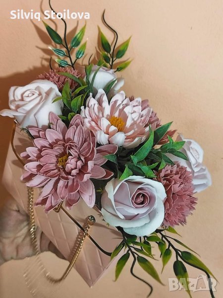 ‼️Ново‼️Страхотни свежи чантички със сапунени цветя за предстоящия 8 ми март и не само🌷, снимка 1