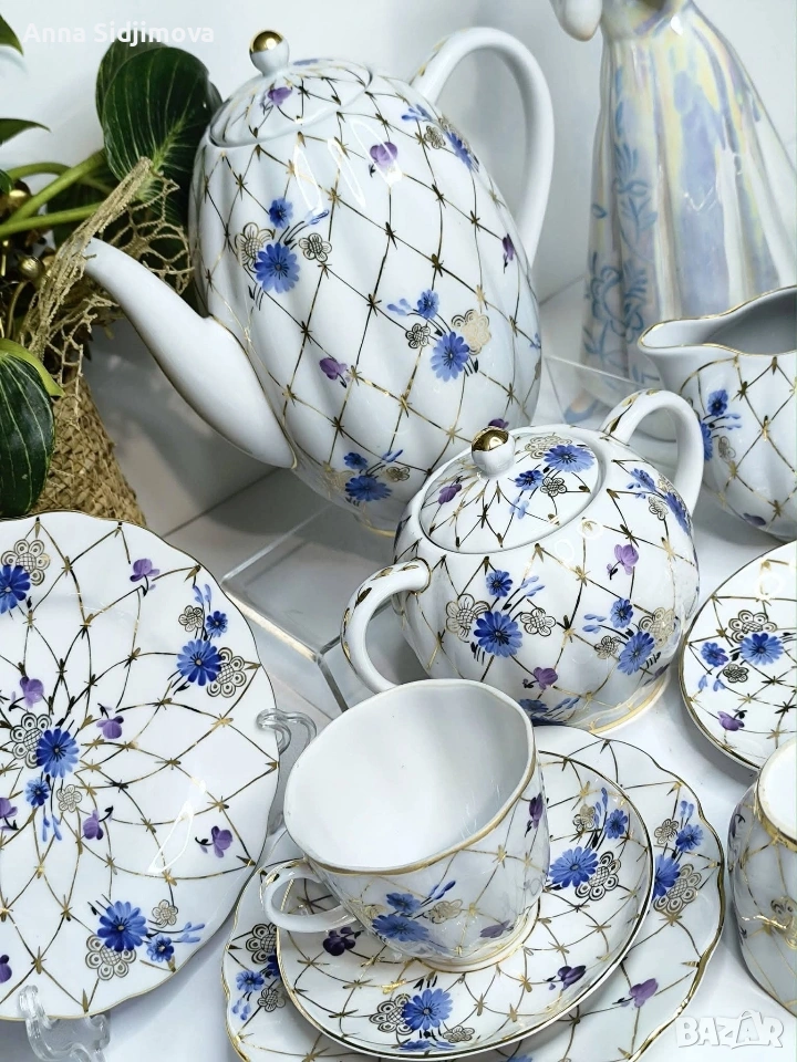 Руски порцелан ЛФЗ сервиз за кафе , снимка 1