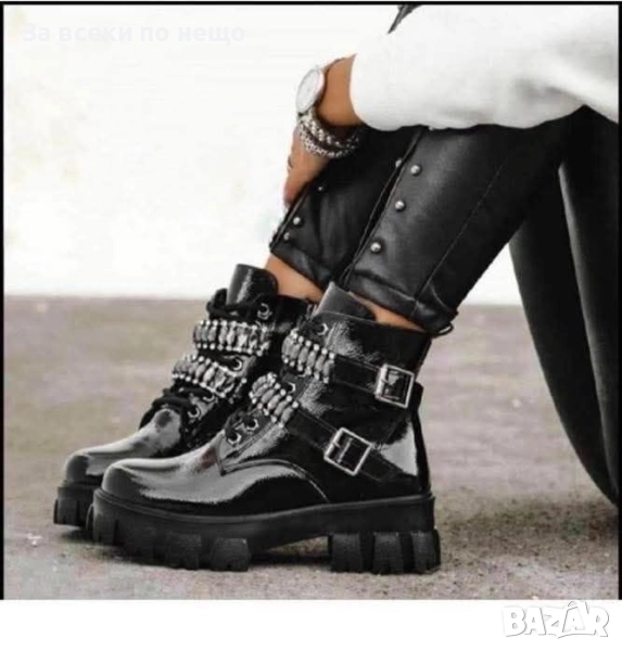 Дамски Черни Зимни Боти Код S33, снимка 1