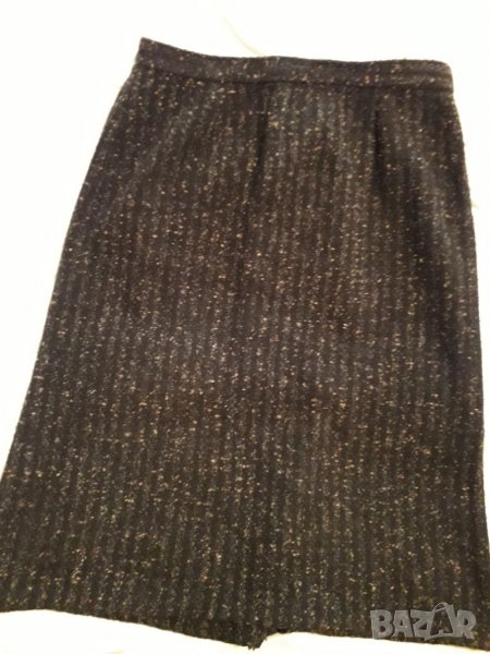 Дамска зимна пола черна меланж, снимка 1