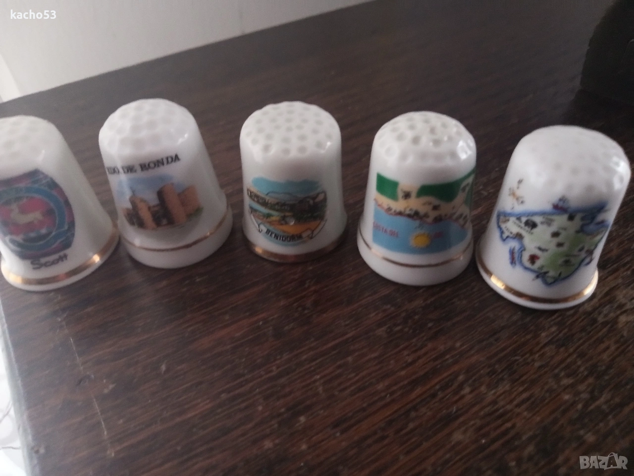 Порцеланови напръстници - 5 броя., снимка 1