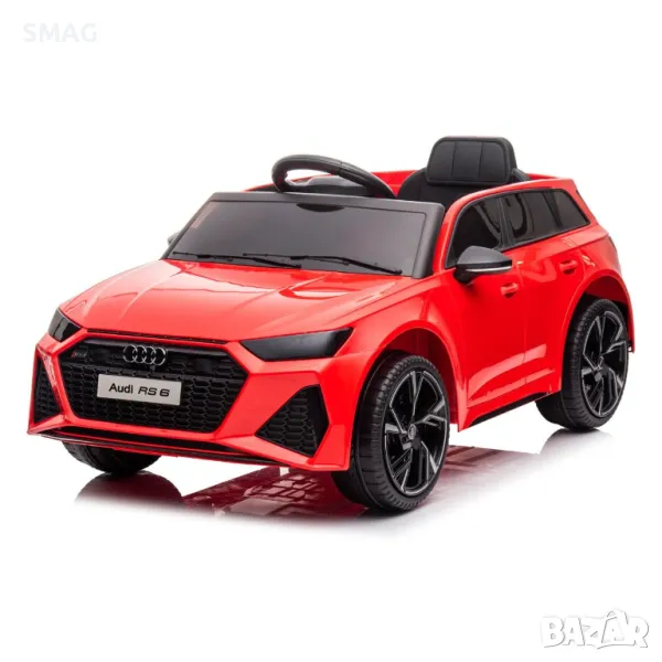 Моторно превозно средство Audi RS6 Red 6V 4.5AH с дистанционно управление S_1225469, снимка 1