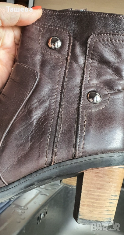 Боти Пещера  естествена кожа 37-ми номер , снимка 1