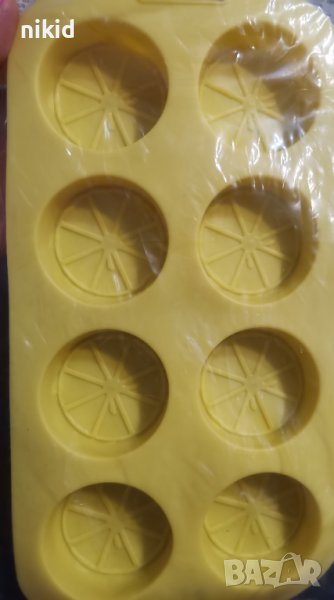 8 резена резен портокал лимон силиконов молд форма шоколад фондан гипс сапун, снимка 1