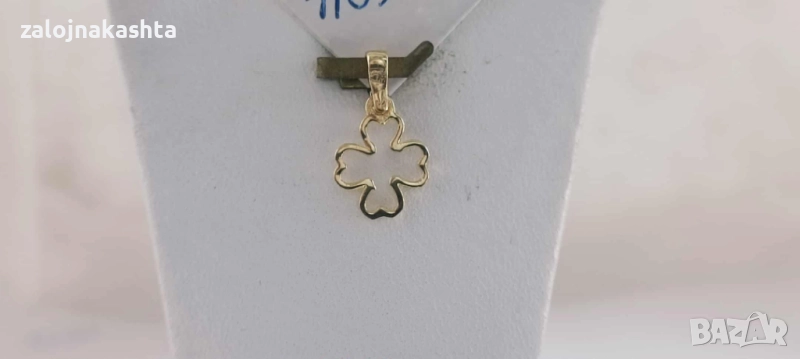 Нова Златна висулка детелина-0,45гр/14кр, снимка 1