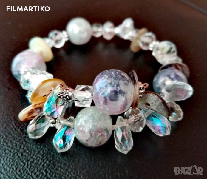 Ръчно изработена гривна от естествен седеф, снимка 1